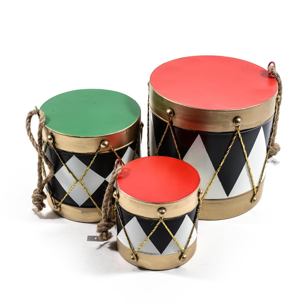 TAMBURO IN METALLO PICCOLO 15X15X15CM ART.60392 - TAMBURO IN METALLO PICCOLO 15X15X15CM ART.60392 -