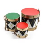 TAMBURO IN METALLO GRANDE 25X25X25CM ART.60392 -