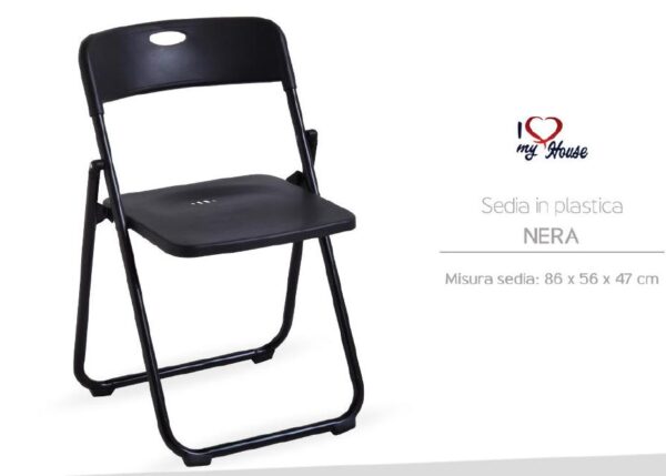 SEDIA PLASTICA NERA