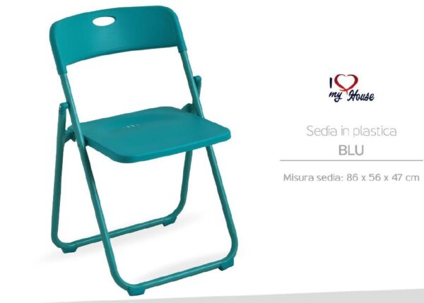 SEDIA PLASTICA VERDE ACQUA