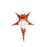 DIETROPORTA STELLA C/VISO BABBO NATALE 65CM ROSSO ART.MN001919