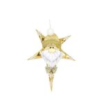 DIETROPORTA STELLA C/VISO BABBO NATALE 65CM ORO ART.MN001919A