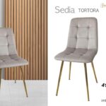 L.HOME ARREDO - SEDIA VELLUTO GRIGIA ART.ST005