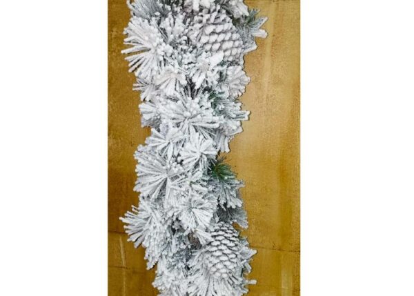 GHIRLANDA NATALIZIA CON PIGNE "ASPEN" INNEVATA 25X400CM ART.68275 -