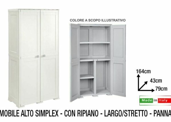 ARMADIO SIMPLEX ALTO+1 RIP. LARGO+1 STR.