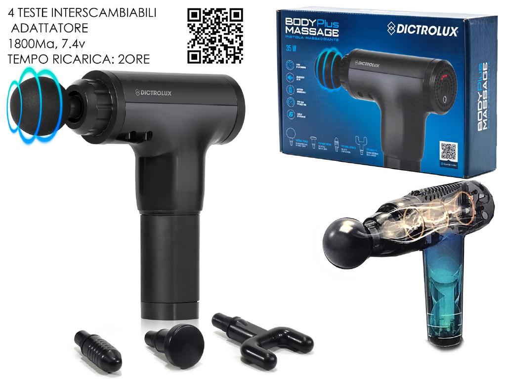 PISTOLA BODY PLUS MASSAGE 7.4V RIC. C/AC ART.886800 PISTOLA BODY PLUS MASSAGE 7.4V RIC. C/AC ART.886800