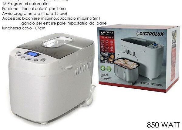 MACCHINA DEL PANE 850W BIANCA