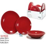 SERVIZIO PIATTI 18PZ ROSSO ART.518350
