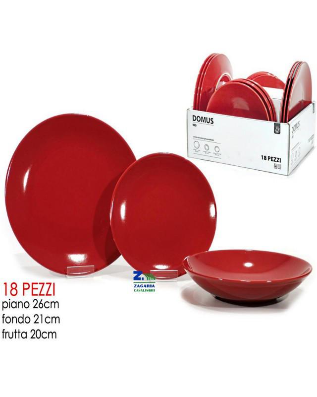 SERVIZIO PIATTI 18PZ ROSSO ART.518350 SERVIZIO PIATTI 18PZ ROSSO ART.518350