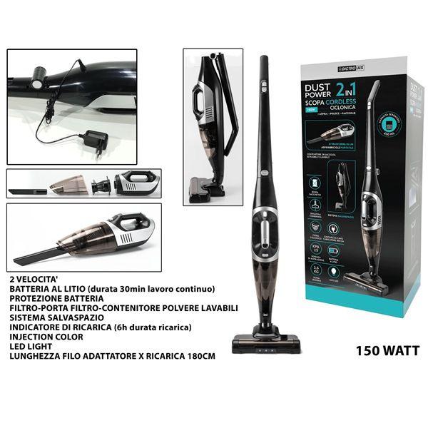 SCOPA EL.S/FILI 150W 2IN1 "DUST POWER" ART.879300 SCOPA EL.S/FILI 150W 2IN1 "DUST POWER" ART.879300