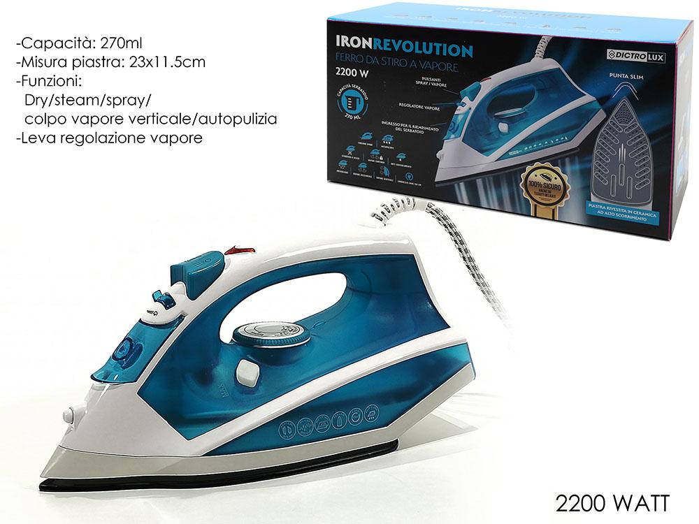 FERRO DA STIRO 2200W IRON REVOLUTION CERAMICA ART.877904 FERRO DA STIRO 2200W IRON REVOLUTION CERAMICA ART.877904