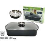 TEGLIA ROSTIERA AURA BLACK COOK 34X26XH8 INDUZI ART.640432