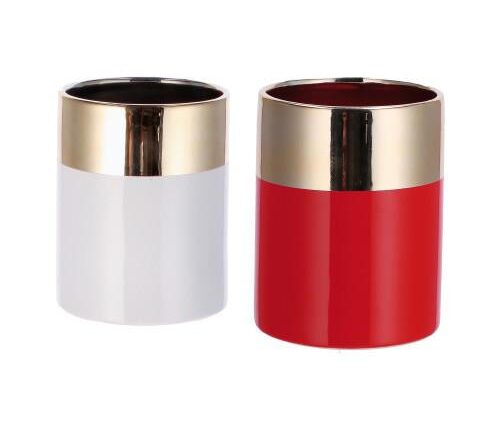 VASO CERAM ASS.2COL NAT DIAM12,5XH15 ART.83862