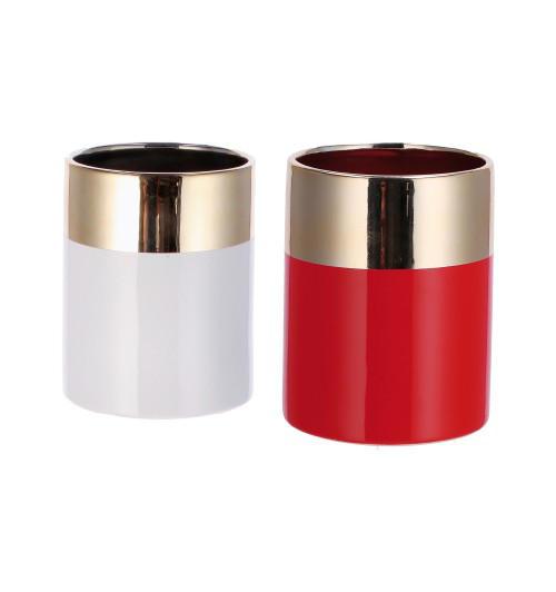 VASO CERAM ASS.2COL NAT DIAM12,5XH15 ART.83862 VASO CERAM ASS.2COL NAT DIAM12,5XH15 ART.83862