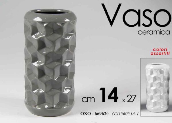 VASO 27CM AS BIANCO&GRIGIO $ ART.669620