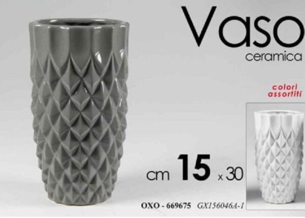 VASO 30CM AS BCO&GRIGIO GX156046A-1 ART. 669675