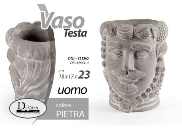 TESTA P.VASO UOMO 18X17X23 ART.821363