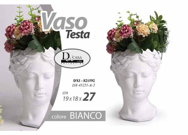 PORTAVASO TESTA BIANCA 19*18*27 ART.821592
