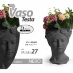 TESTA P.VASO DONNA NERO 19X18X27CM ART.821639