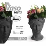 TESTA P.VASO DONNA NERO 16X14X21CM ART.821646