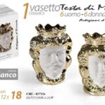 TESTA DI MORO ORO/BIANCA UOMO/DONNA 18CM ART.837326