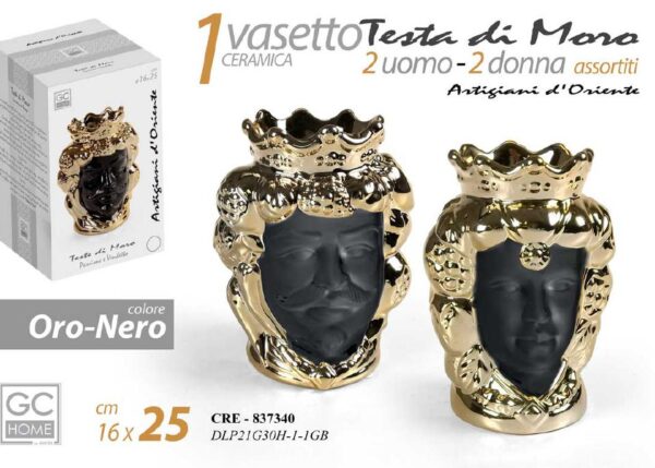 TESTA DI MORO ORO UOMO/DONNA 25CM ART.837340