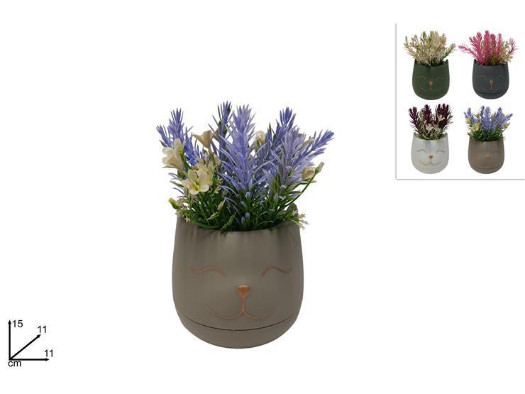 VASO VISO C/PIANTINA 4 COL. EVA5767 VASO VISO C/PIANTINA 4 COL. EVA5767