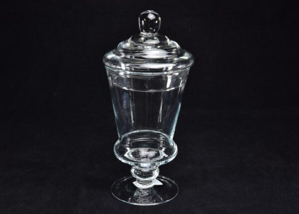 POTICHE IN VETRO TRASPARENTE "ALENA" D CM 12 X H 28 ART.31583