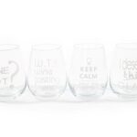 BICCHIERE IN VETRO 460ML. DIAM. 9XH.11.5CM DECORI ASSORTITI ART.06694 -