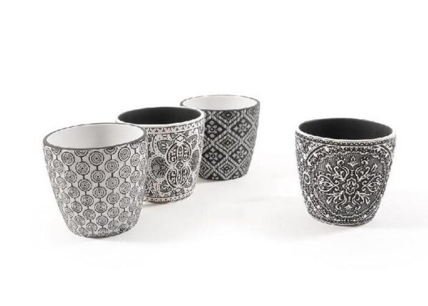 VASO IN COCCIO DIAM.13,5XH.12.5CM DISEGNI ASS. ART.29907 -