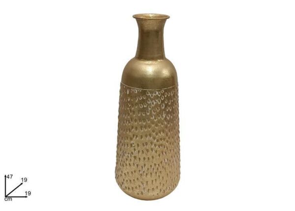 VASO METALLO CON MANICI 47X19 CM ORO/BIANCO DL010/G-W&CCEDIL ART.XNA24013631