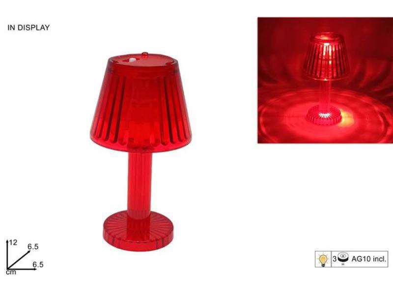 LAMPADA PLASTICA ROSSA 12CM ART.DUE17564 LAMPADA PLASTICA ROSSA 12CM ART.DUE17564