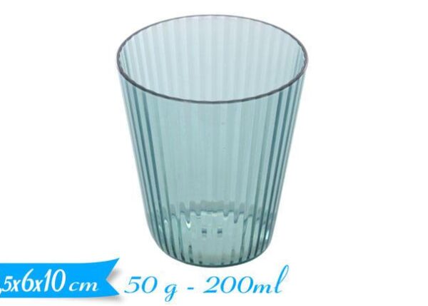 BICCHIERE TRASP. VERDE ACQUA ART.549950