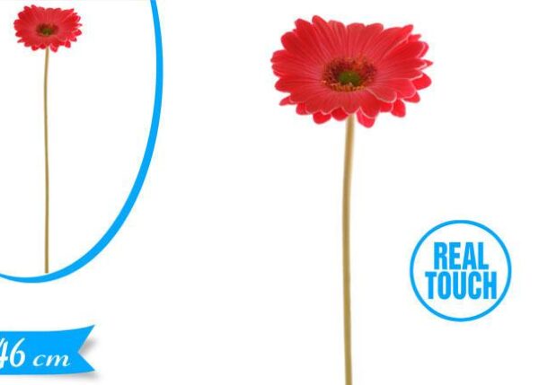 GERBERA SILICONE ROSSA 46CM ART.873142