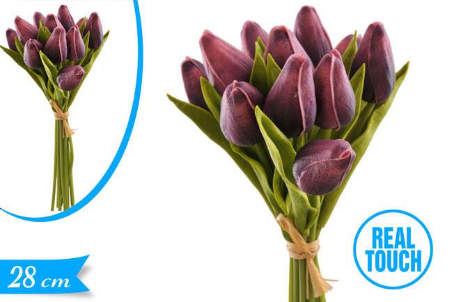 TULIPANO SILICONE MAZZETTO VIOLA 12PZ 28CM ART.873149 TULIPANO SILICONE MAZZETTO VIOLA 12PZ 28CM ART.873149