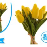 TULIPANO SILICONE MAZZETTO GIALLO 12PZ 28CM ART.873151