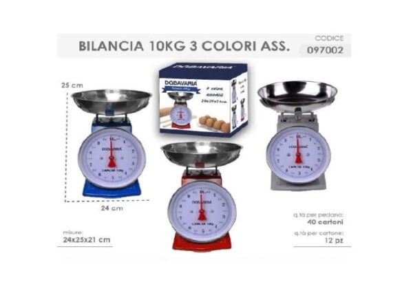 BILANCIA 10 KG 3 ASS. 097002