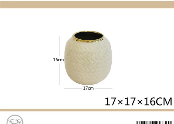 VASO TONDO BEJGE 17X17X16CM ART.6213820