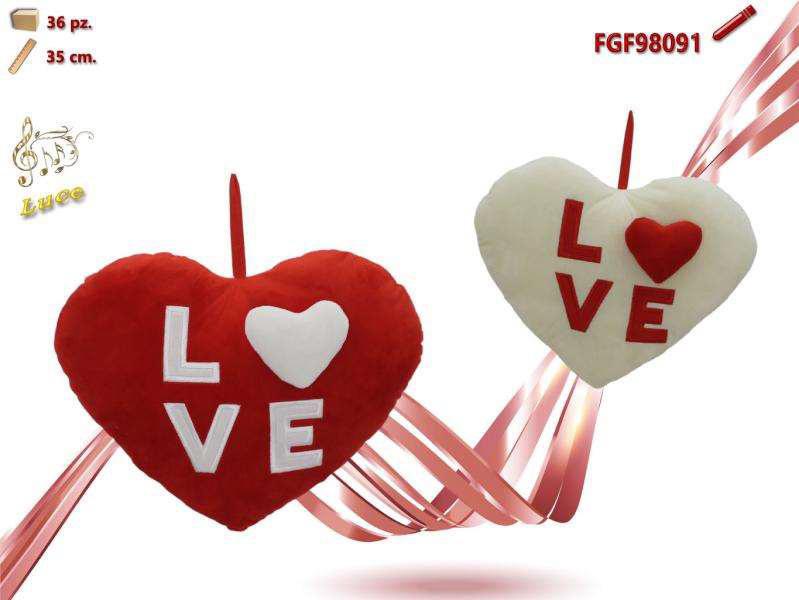CUORE PELUCHE C/MUSICA E LUCE 35CM CUORE PELUCHE C/MUSICA E LUCE 35CM