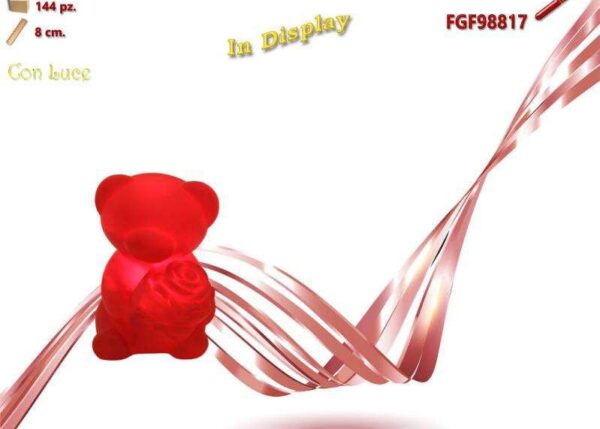 ORSO IN PLASTICA LUMINOSO 8CM 9881