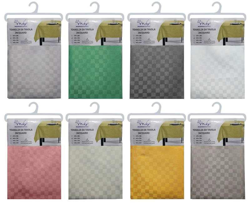 TOVAGLIA DAMINA T.U. 140X240CM X12 POSTI ASS. TOVAGLIA DAMINA T.U. 140X240CM X12 POSTI ASS.