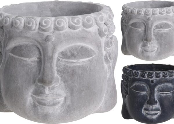 VASO CEMENTO BUDDA 16X12CM 2AS ART.95703510