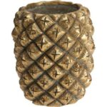 VASO A FORMA DI ANANAS 28CM ORO ART.095752930
