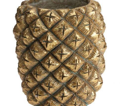 VASO A FORMA DI ANANAS 28CM ORO ART.095752930