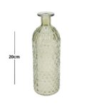 VASO VETRO RILIEVO 20CM 4 ASS. ART.HC7104640