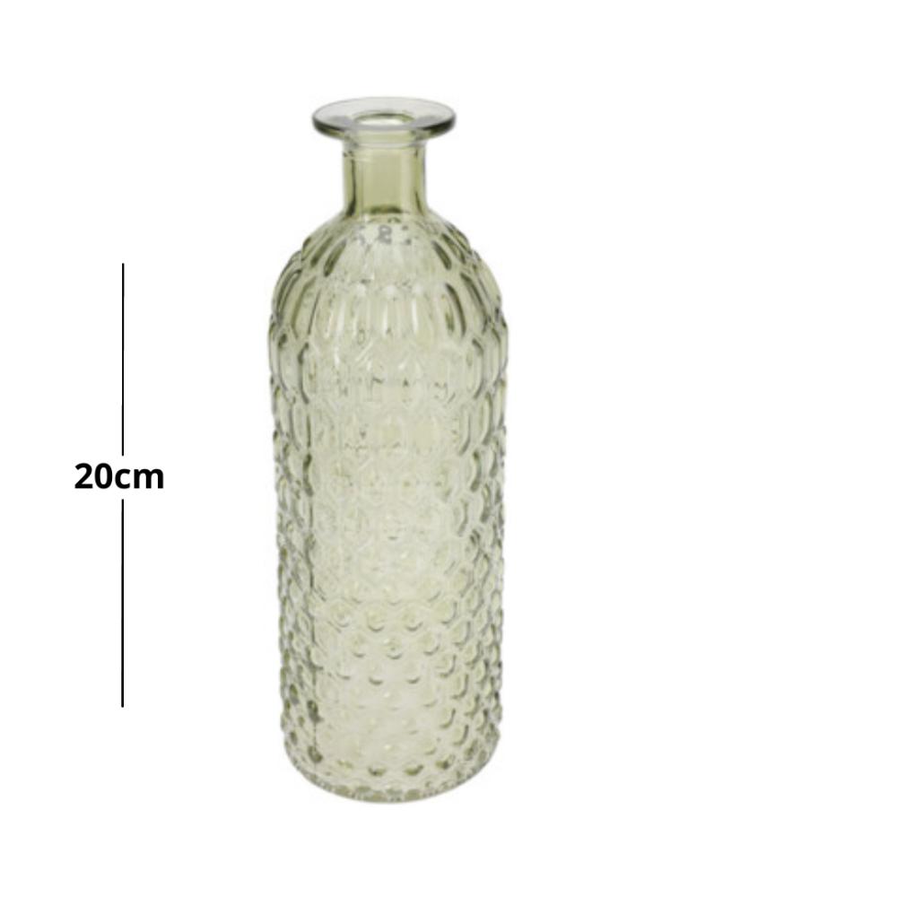 VASO VETRO RILIEVO 20CM 4 ASS. ART.HC7104640 VASO VETRO RILIEVO 20CM 4 ASS. ART.HC7104640