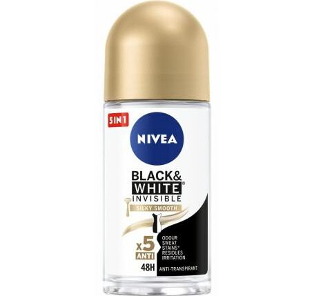 NIVEA DEO ROLL-ON 50ML B&W INV.5IN1 SILKY
