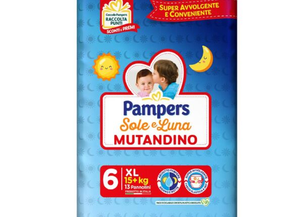 PAMPERS PANN.SOLE LUNA MUTANDINA XL X13 15+KG (6)