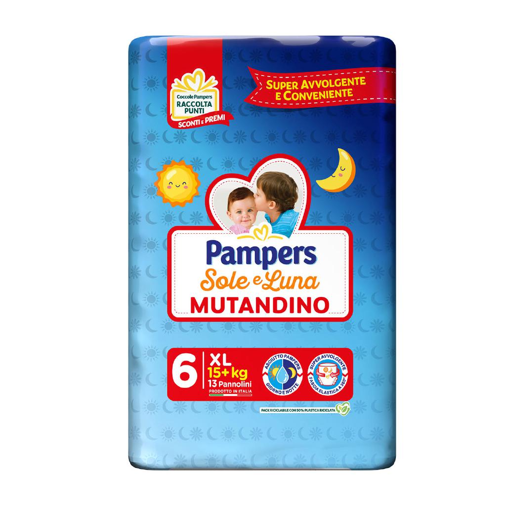 PAMPERS PANN.SOLE LUNA MUTANDINA XL X13 15+KG (6) PAMPERS PANN.SOLE LUNA MUTANDINA XL X13 15+KG (6)