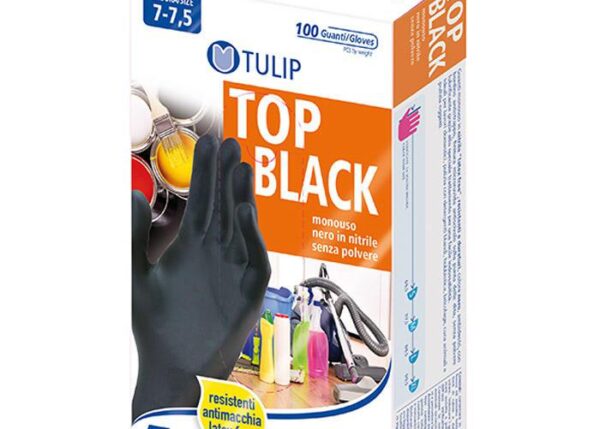 TULIP GUANTI NITRILE NERI 100PZ MIS.L